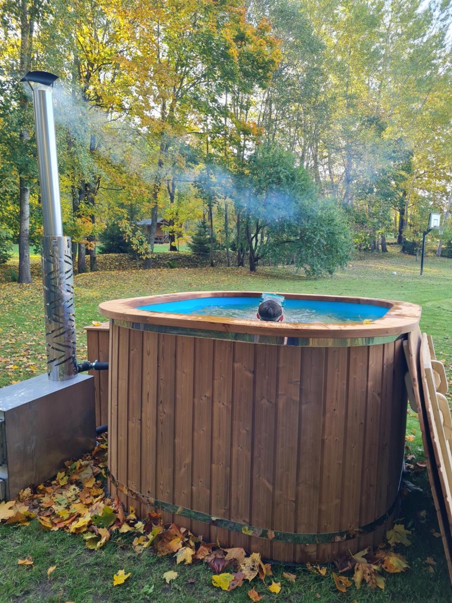 Atostogu Namelis-Pirtis Prie Upes Villa Anykščiai Buitenkant foto